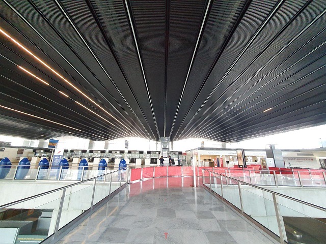 L'aéroport de Bordeaux complètement vide